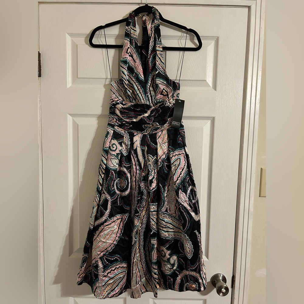 Adrianna Papell Halter Dress.